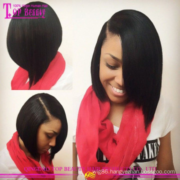 Top quality wholesale bob style 100% brazilian human hair short bob lace front wig